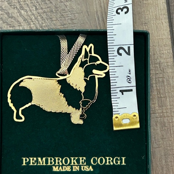 Pembroke Vintage Corgi Laser Cut Gold Dog Christmas Holiday Ornament New/Old - Picture 3 of 6